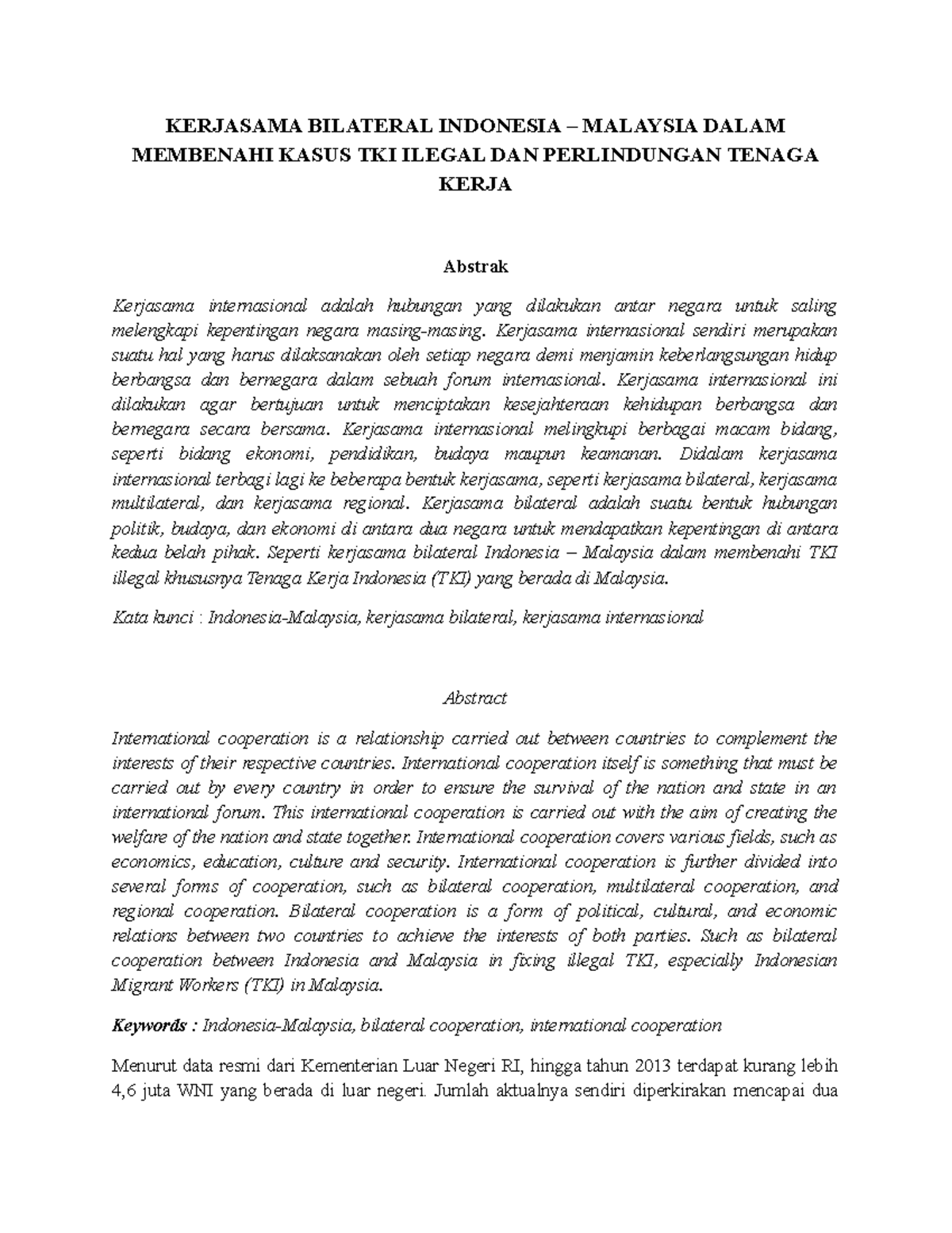 Politik Luar Negeri Indonesia - Kerjasama Bilateral Indonesia ...