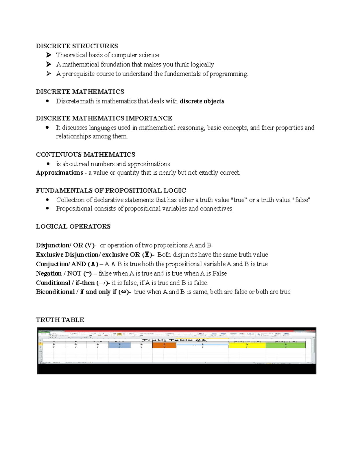 Discrete Structures - Leila Caprio - DISCRETE STRUCTURES Theoretical ...