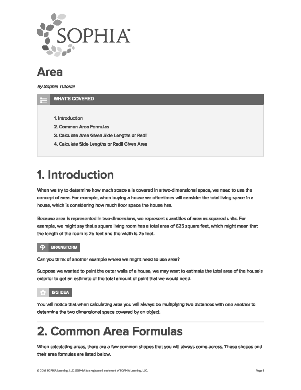 area-formulas-math-110-lu-studocu