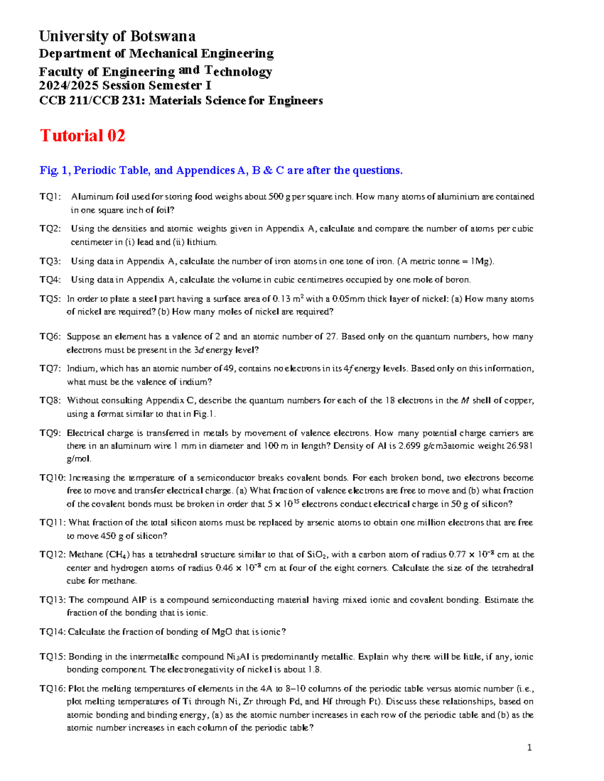 Tutorial 02 - attempt toturial questions to prepare for exams and ...