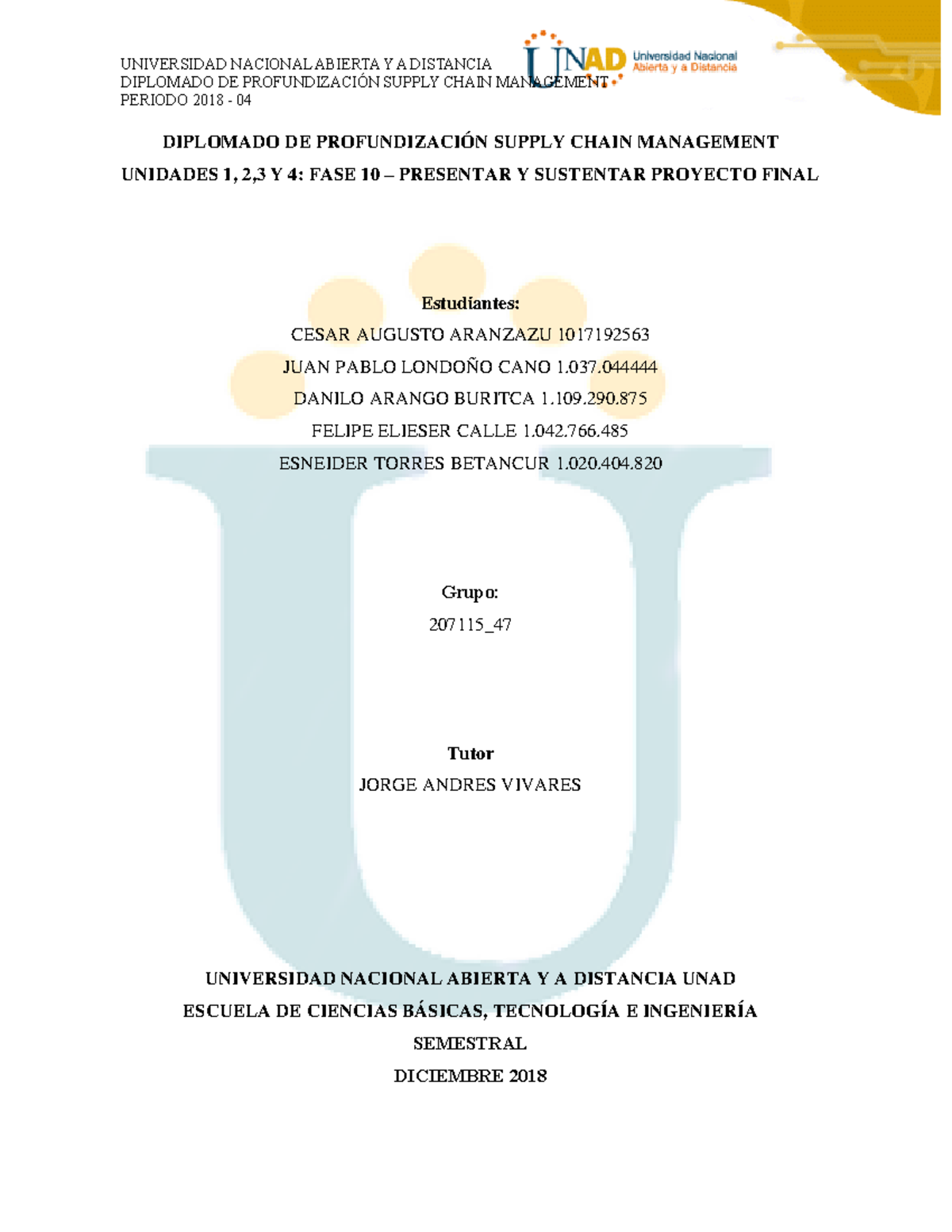 1020404820 Informe supply chain DIPLOMADO DE PROFUNDIZACIÓN SUPPLY
