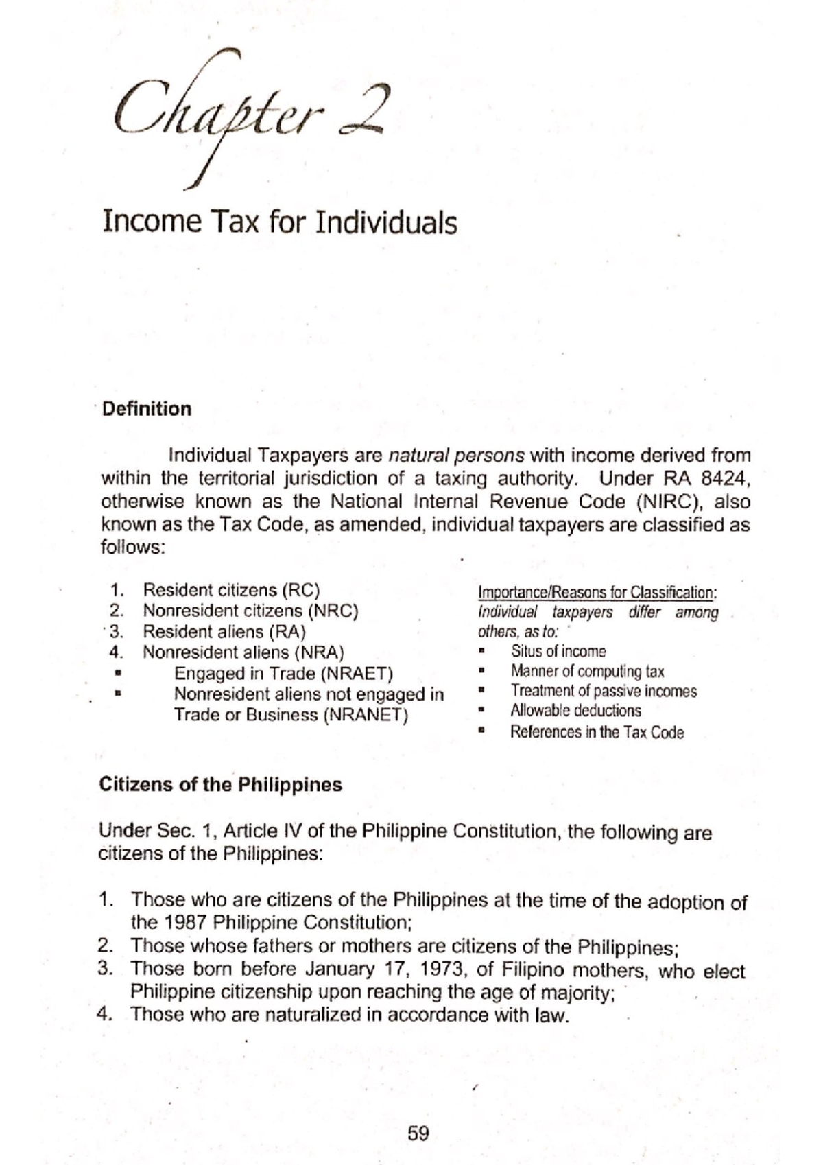 Chapter 2 Income Taxation - Accounting - Studocu