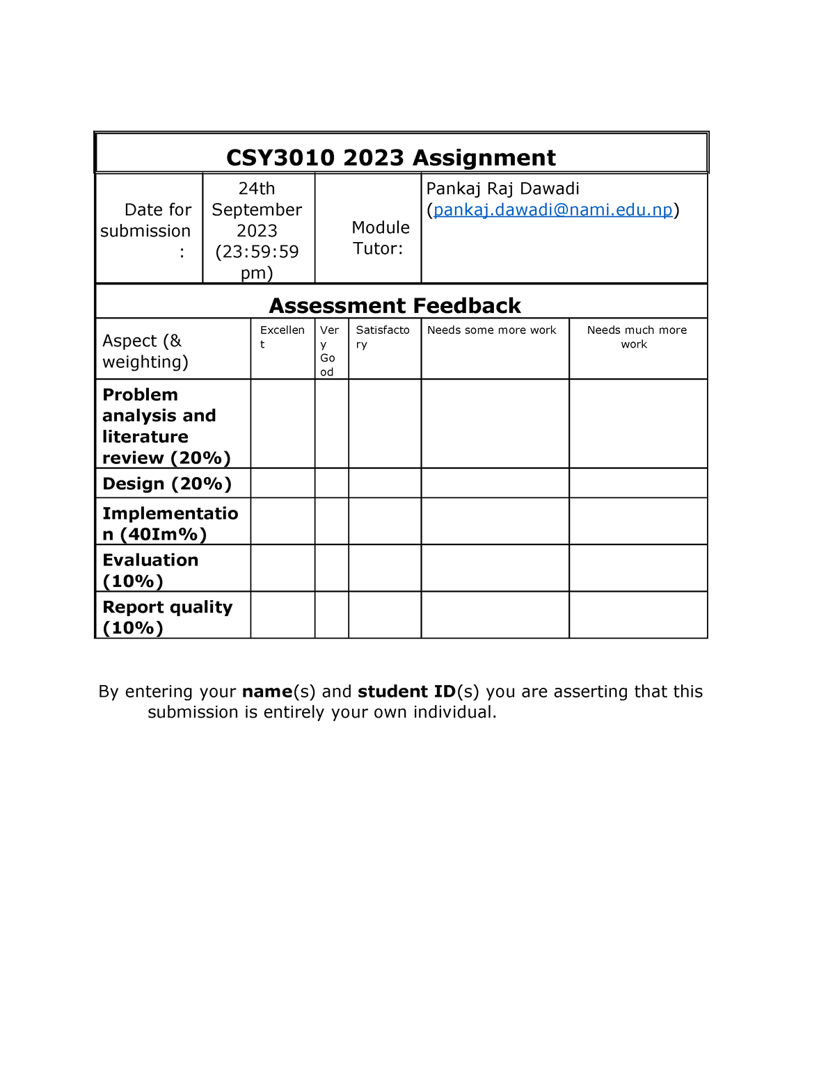 wls assignment list 2023