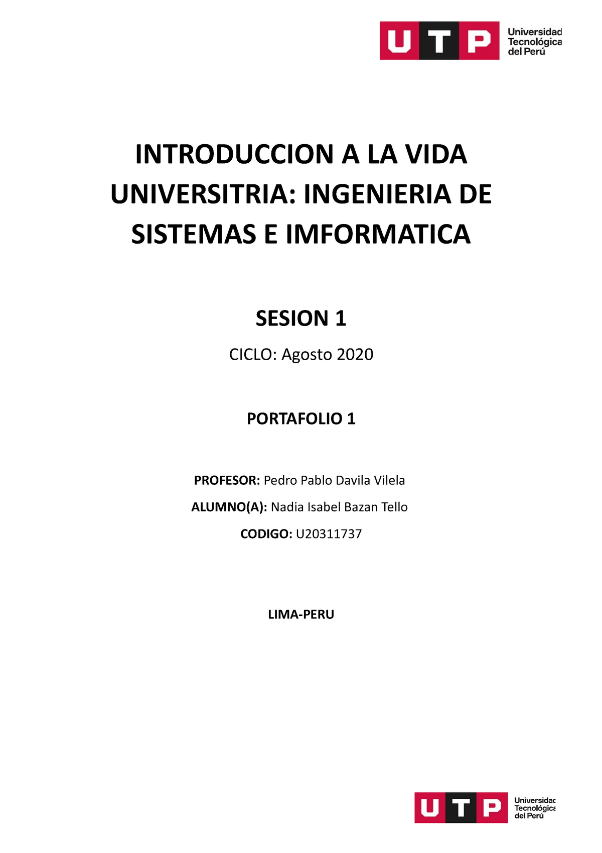 IVU Actividad 1 De Introducción A La Vida Universitaria - INTRODUCCION ...