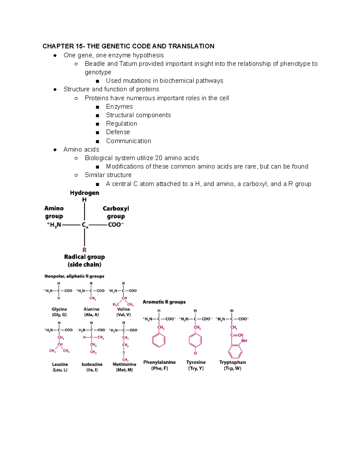 genetics-chapter-15-notes-chapter-15-the-genetic-code-and