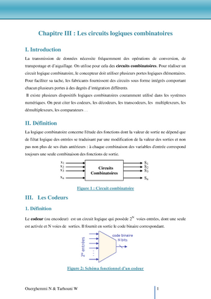 TD Systèmes Logiques Circuits Combinatoires - Ministère De L ...