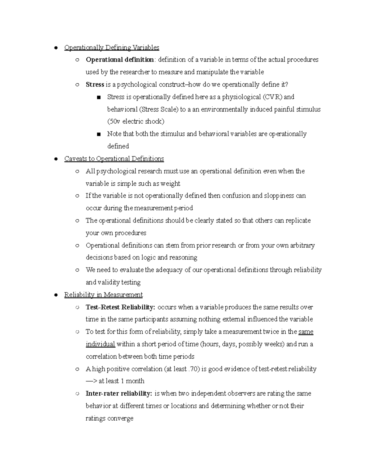 Chapter 4 Data and the Nature of Measurement (Part II) Operationally