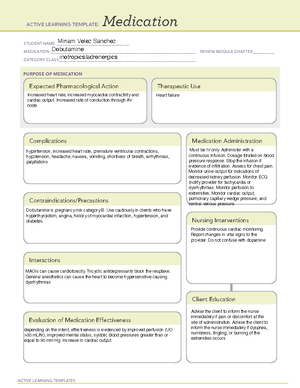 Ati Template- Potassium - ACTIVE LEARNING TEMPLATES Medication STUDENT ...