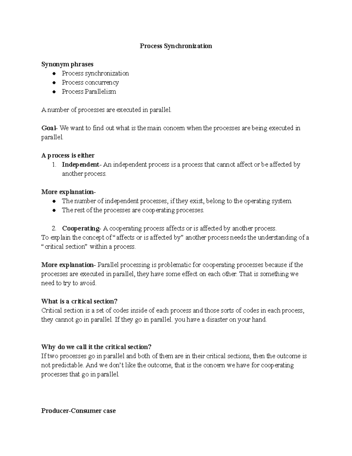 Process Synchronization - Process Synchronization Synonym phrases ...