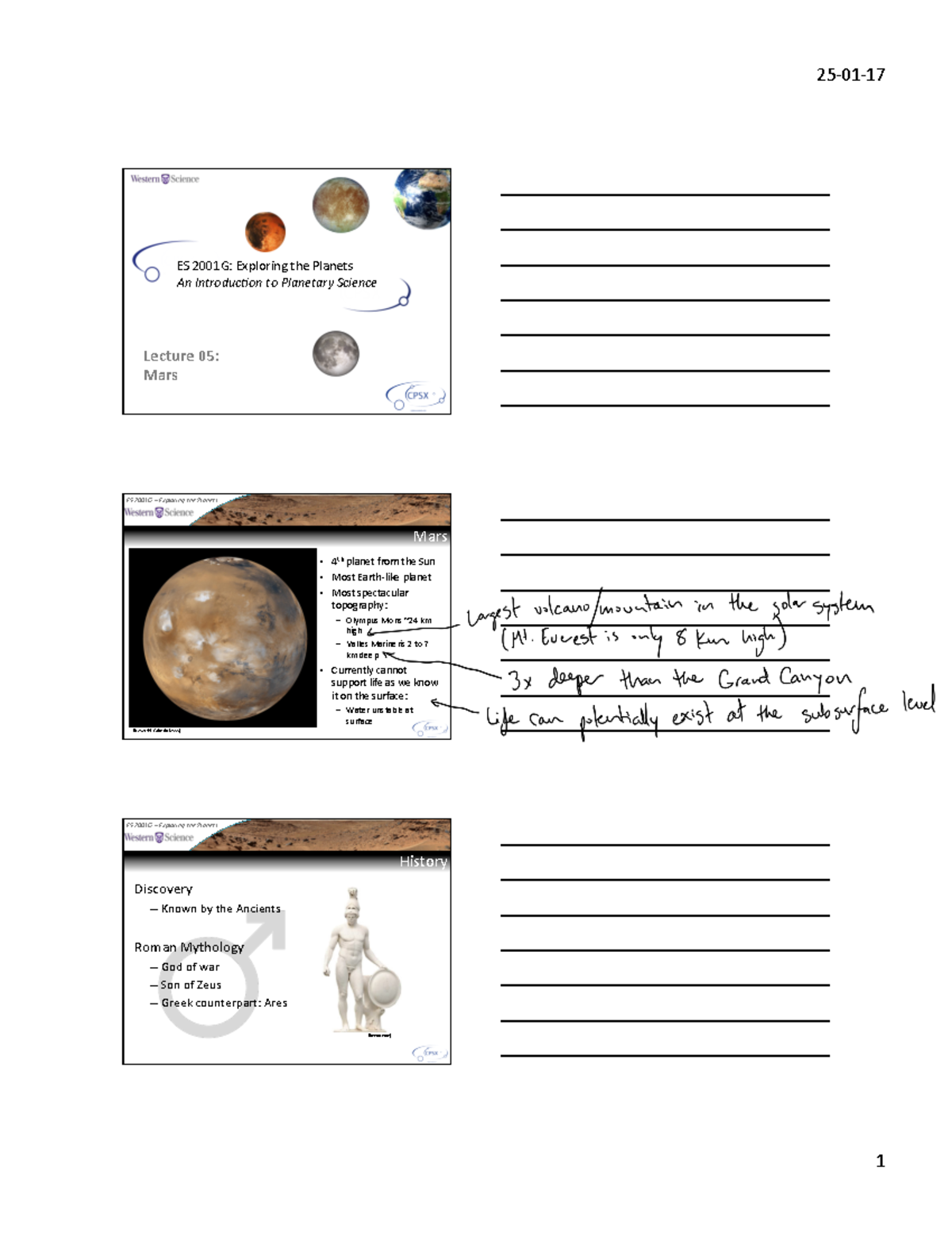 ES2232F+Week+5+Lecture+1 - ES 2001G: Exploring the Planets An Introduc ...