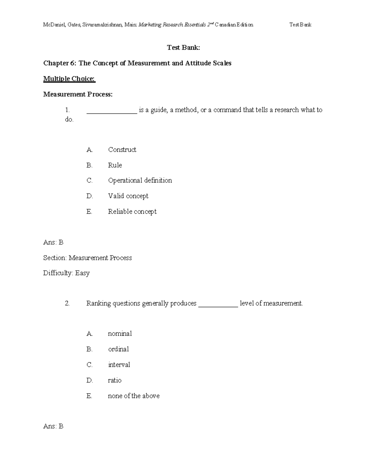 Tb06 - Really Helpful Practice Questions For Exams - Test Bank: Chapter ...