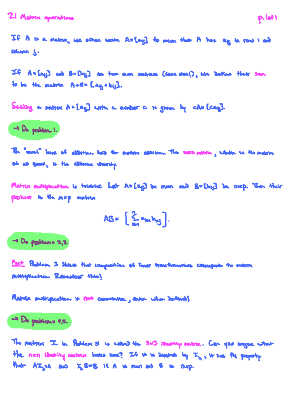 12.1 corrective assignment matrix operations