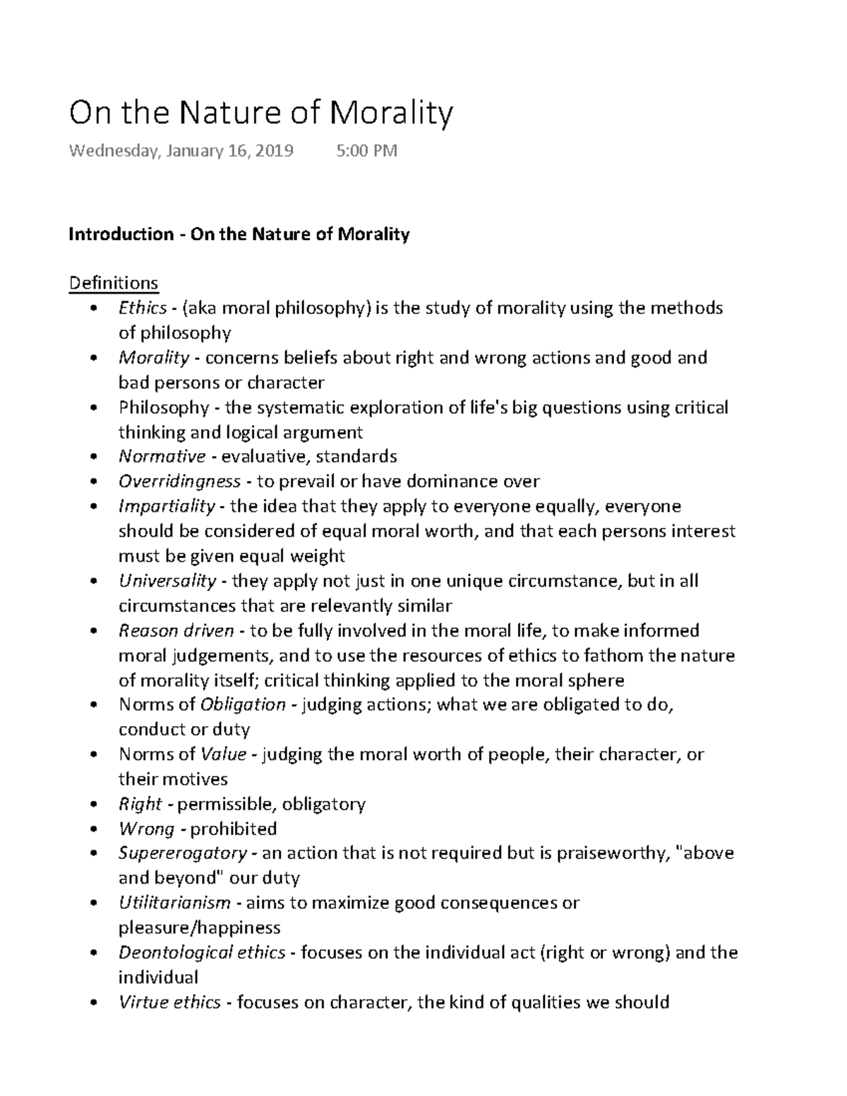 On the Nature of Morality Warning TT undefined function 32
