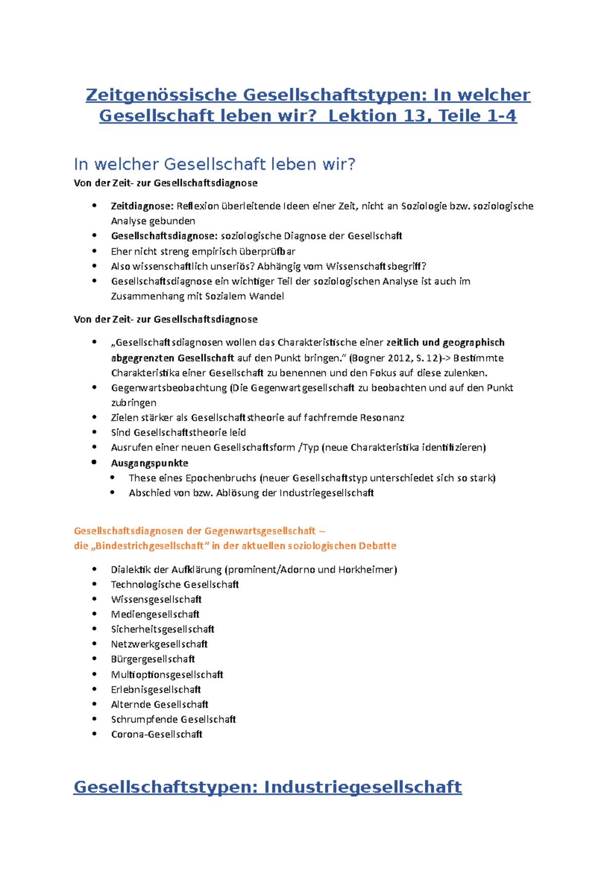 In Welcher Gesellschaft Leben Wir Zeitgenössische Gesellschaftstypen: In welcher Gesellschaft leben wir