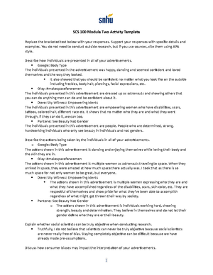 SCS 100 Project 1 Comparison Template-final draft - SCS 100 Project 1 ...