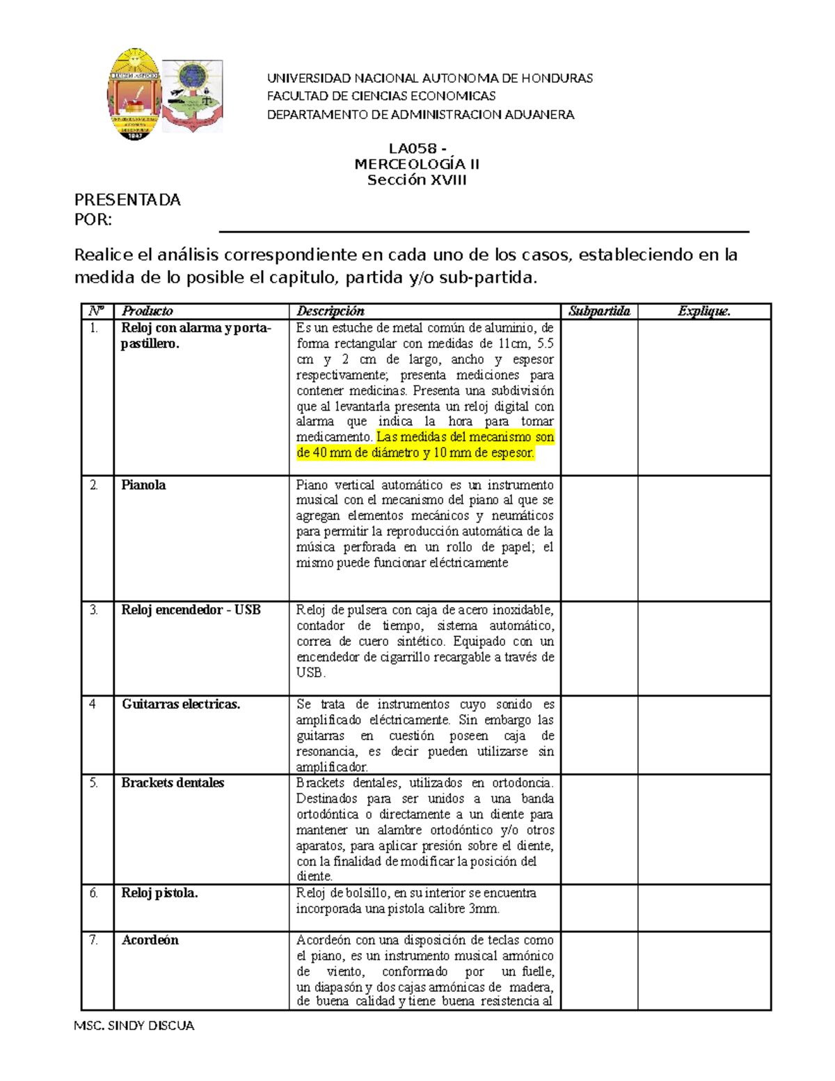 Ejecicios Propuestos Seccion Xvi Y Xviii Msc Sindy Discua Universidad Nacional Autonoma De 6573