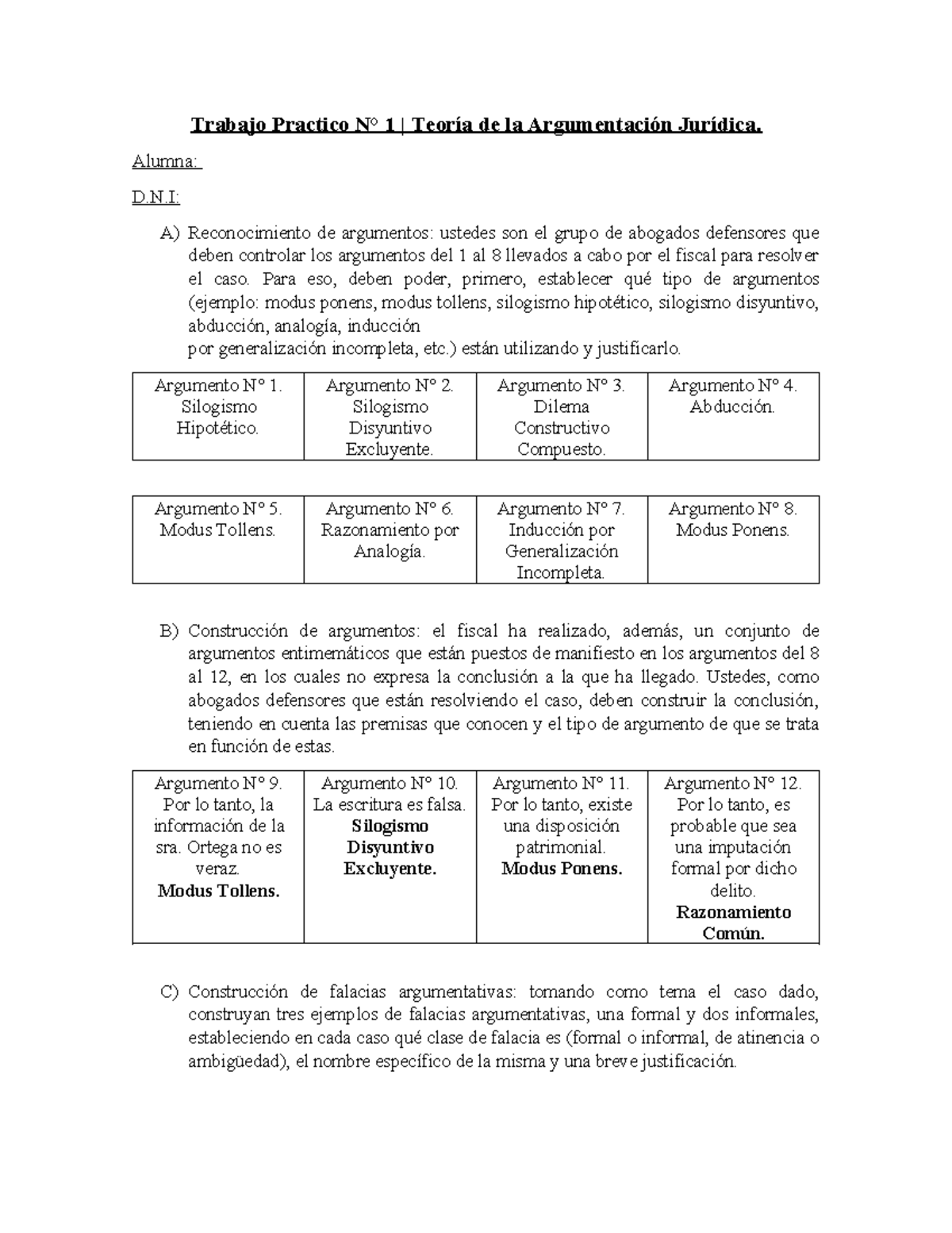 Trabajo Practico N1 Teoria De La Argumentacion Juridica Trabajo Practico N° 1 Teoría De La 5053