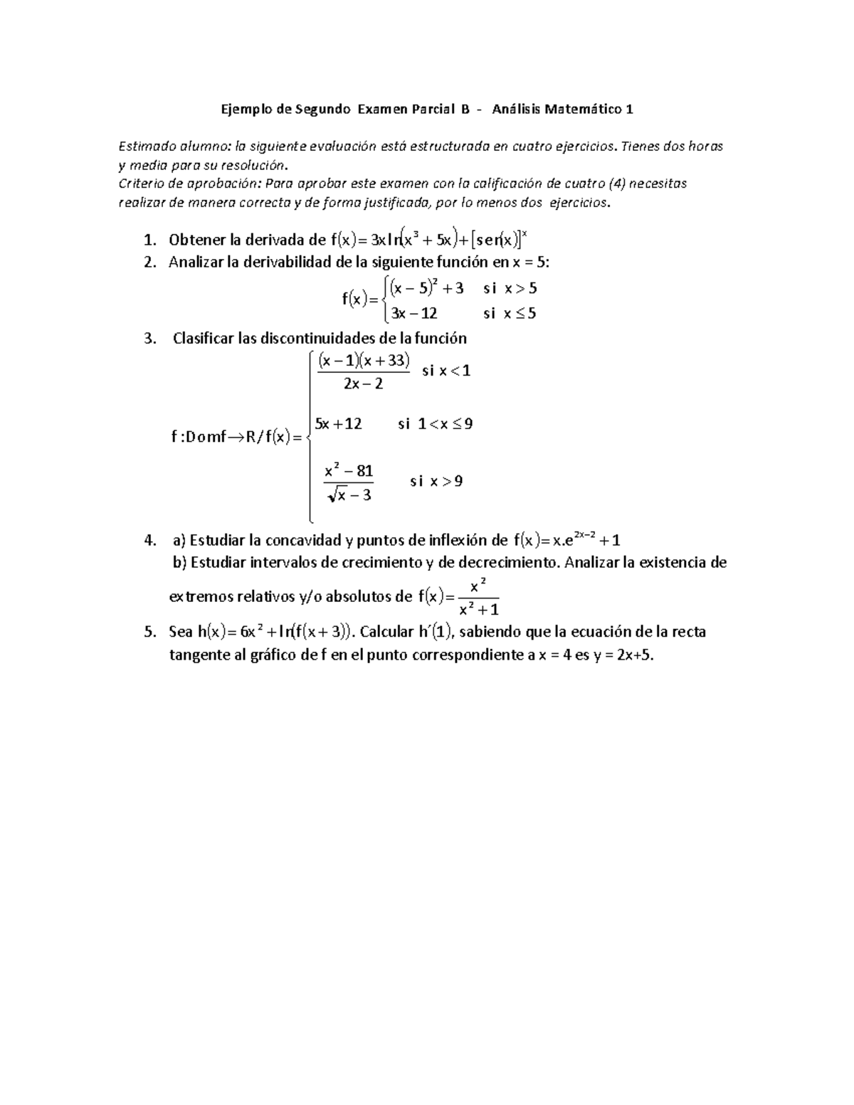 Ejemplo De Segundo Parcial B - AM 1 Resuelto - Ejemplo De Segundo ...