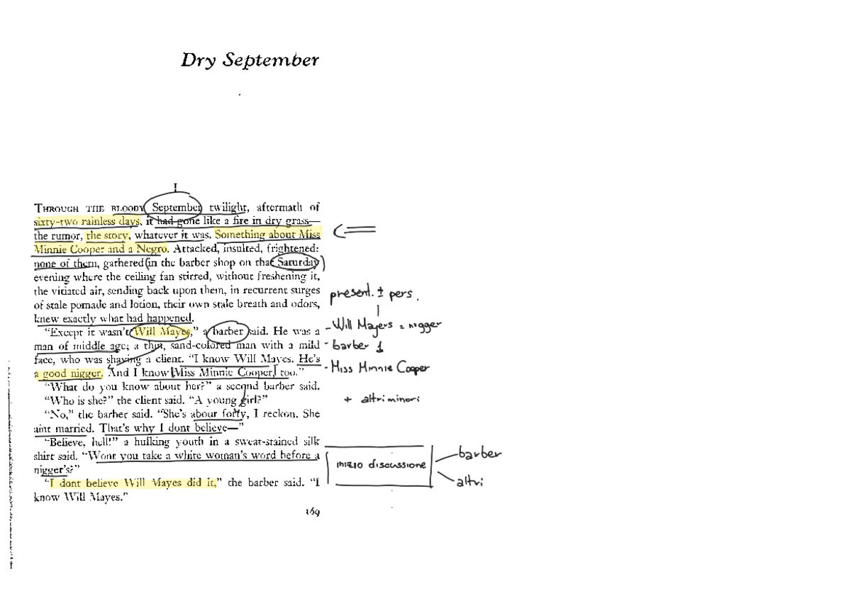 Dry September Testo Letteratura Inglese Studocu