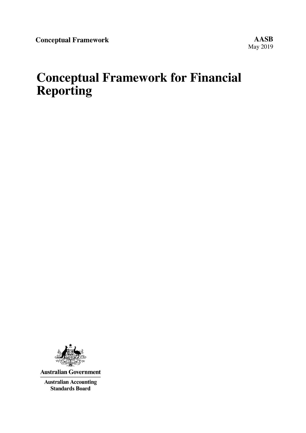 Conceptual Framework 05-19 - Conceptual Framework AASB May 2019 ...