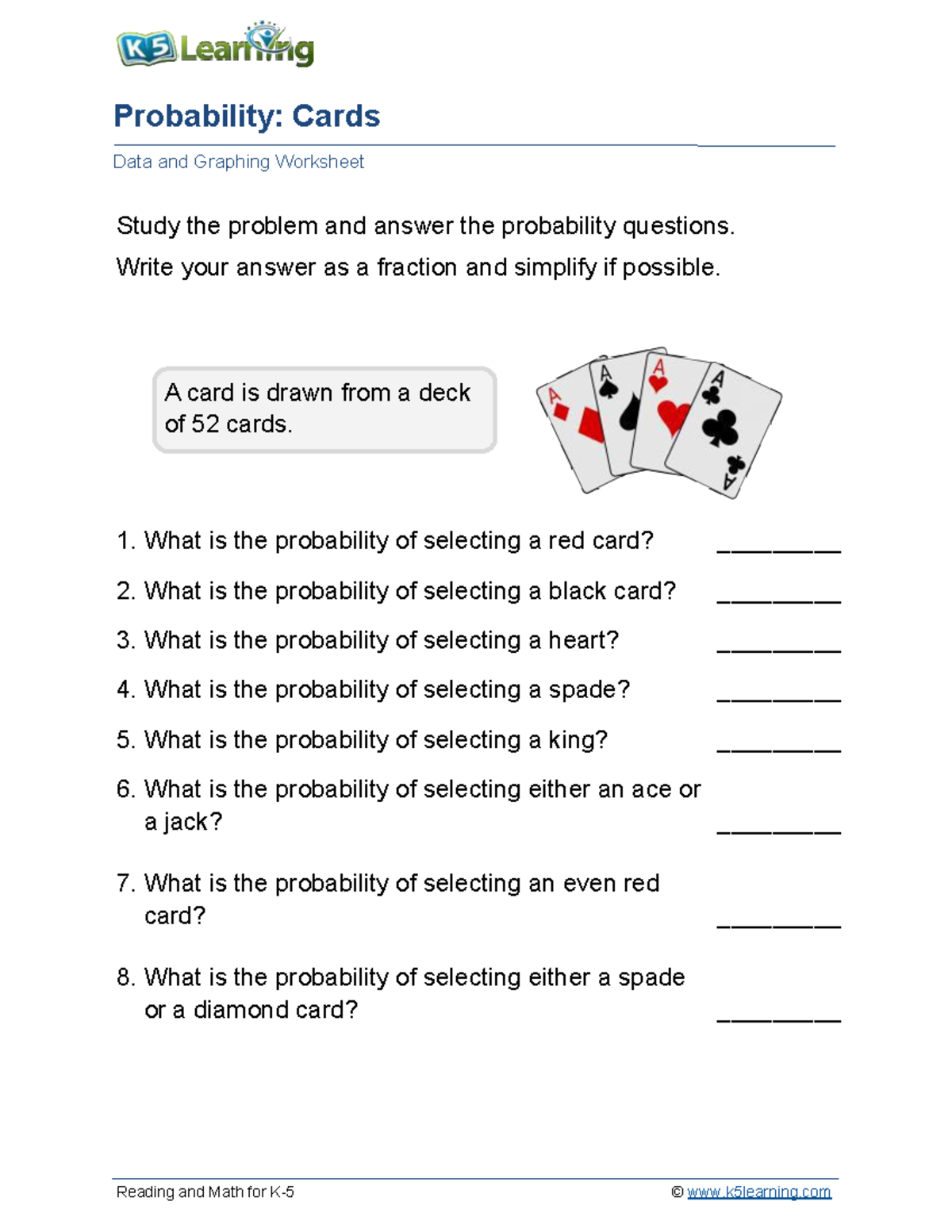 Grade 5 probability c - Notes - Reading and Math for K- 5 © k5learning ...