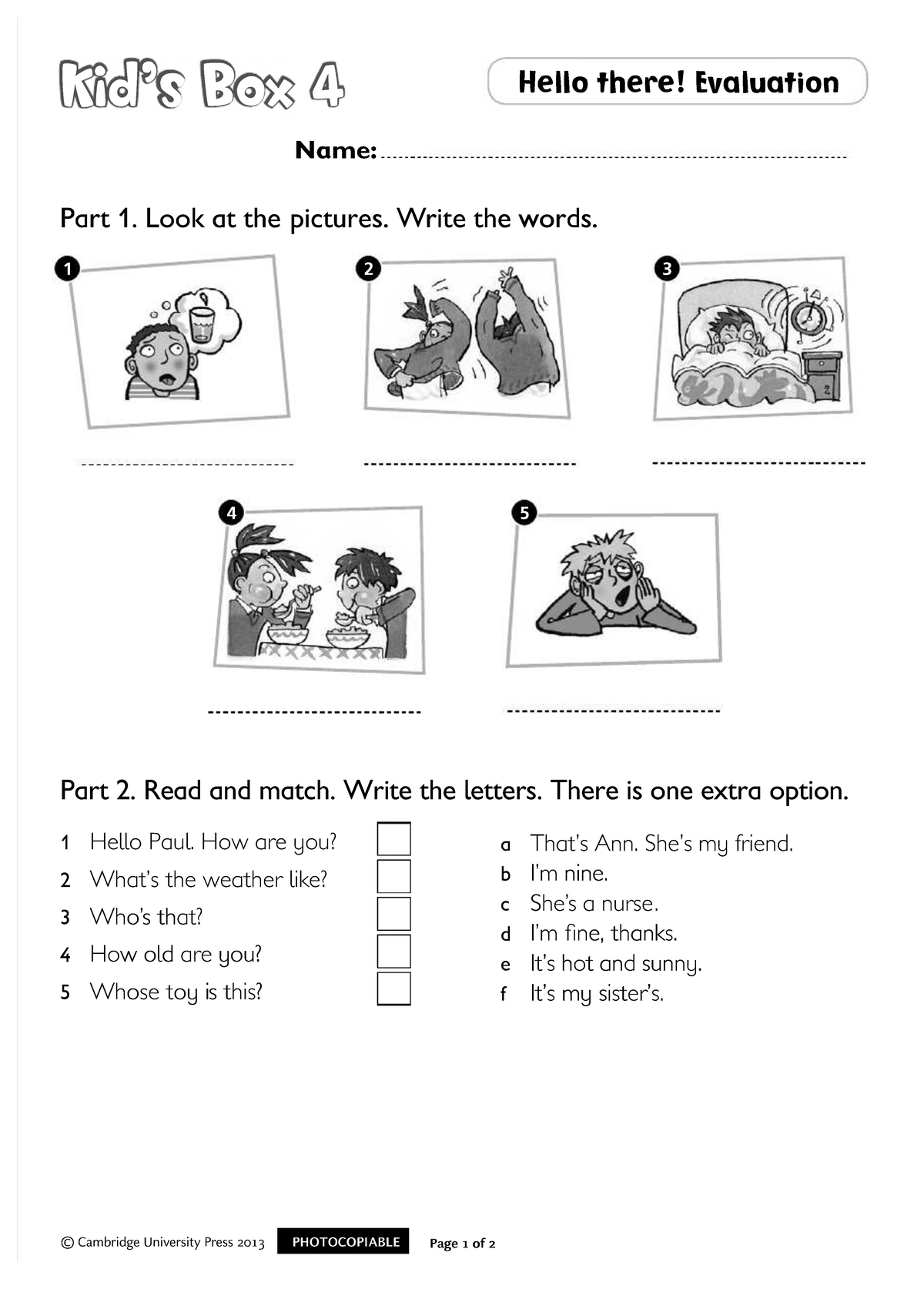 Kupdf.net kids-box-4-tests-pdfpdf - Kid’s BoxKid’s Box 44 Name:Name ...
