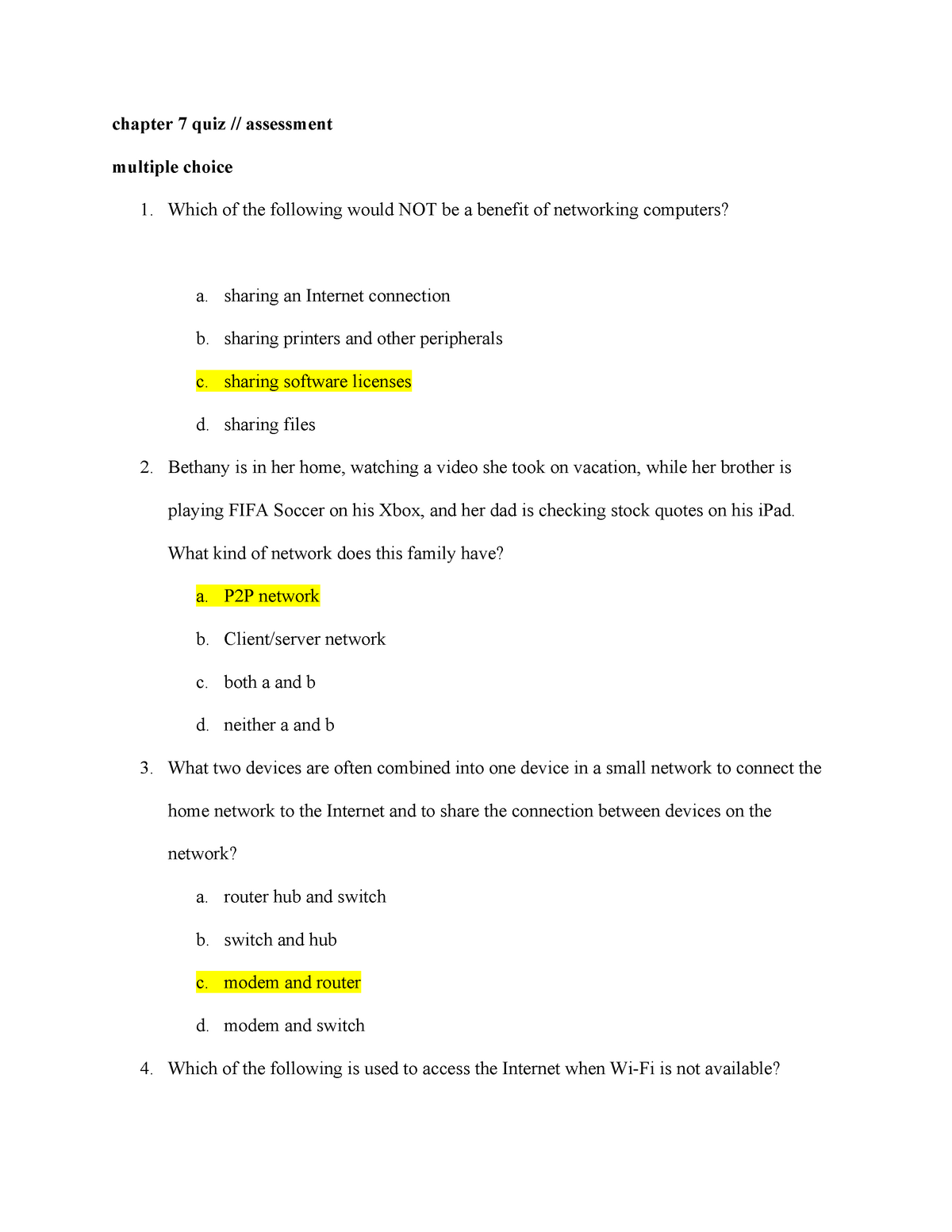 assignment chapter 7 quiz