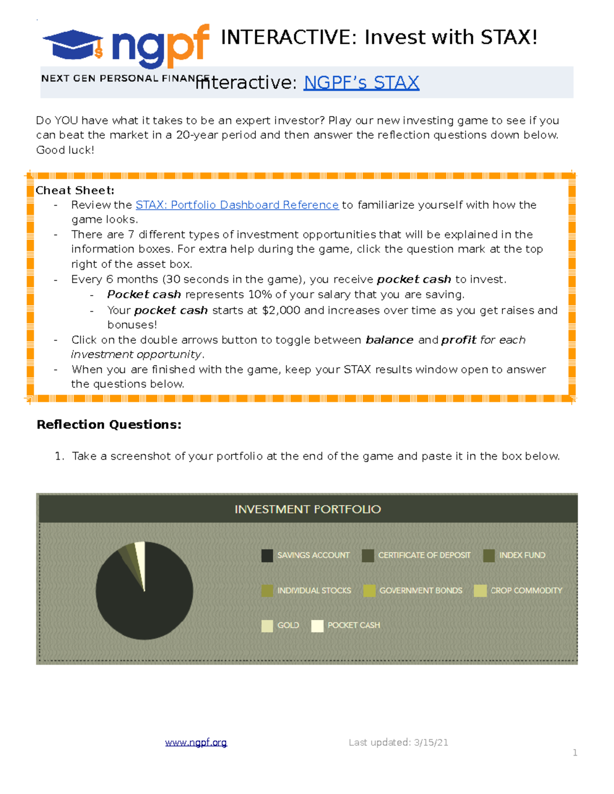 GFL.T2.M4.04 STAX Investing Game ` INTERACTIVE Invest with STAX