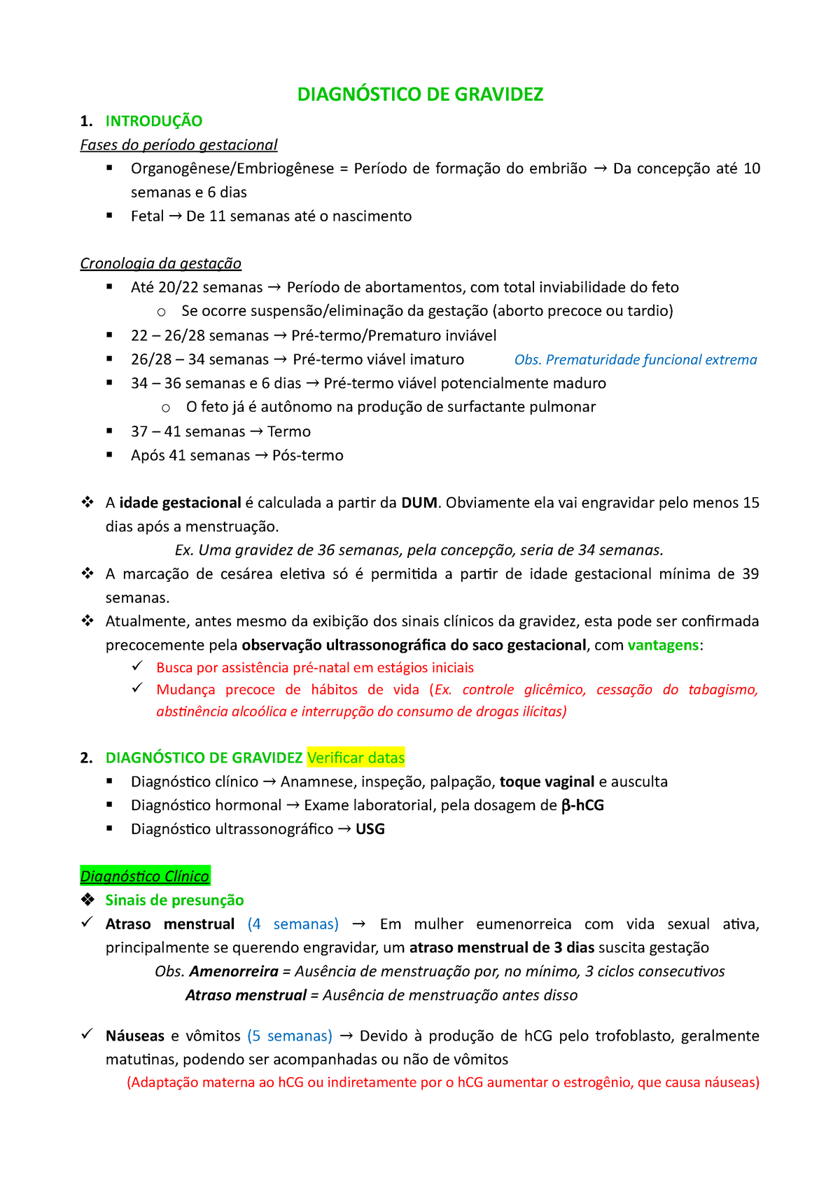 Enfermagem academicos - ➡️Os sinais e sintomas específica da gravidez que  podem nos auxiliar no momento do diagnóstico. No atendimento à mulher com  suspeita de gravidez, devemos ter sempre em mente que