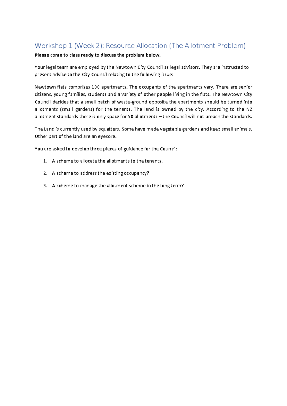 Workshop 1 - Good practise question - Workshop 1 (Week 2): Resource ...