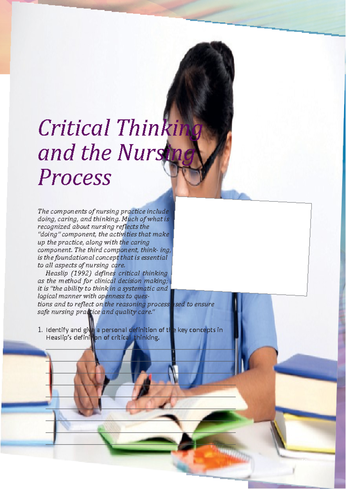 the nursing process and critical thinking chapter 4