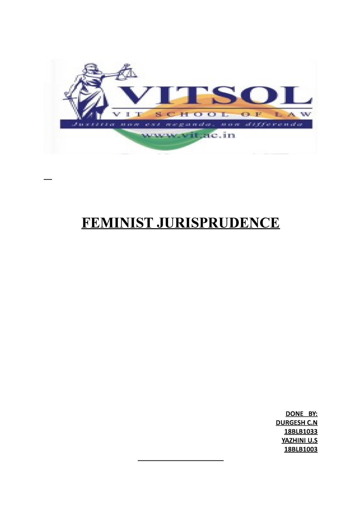 short essay on feminist jurisprudence