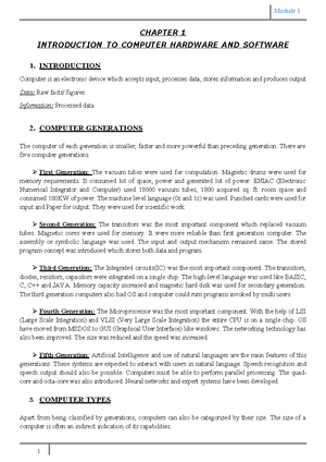 Module-4 pointers - lecture notes - Pointers Introduction A pointer is ...