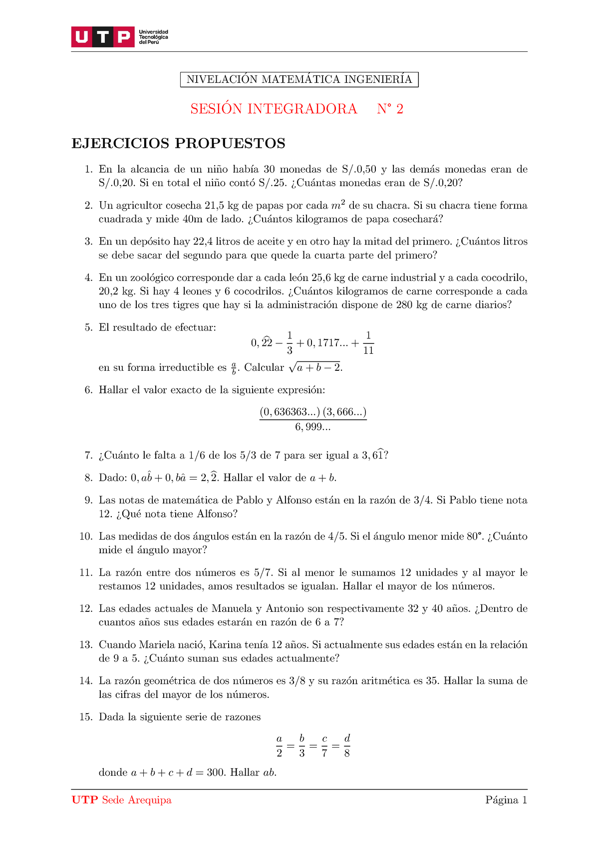 Sesión Integradora 2 - NIVELACI ́ON MATEM ́ATICA INGENIER ́IA SESI ́ON ...