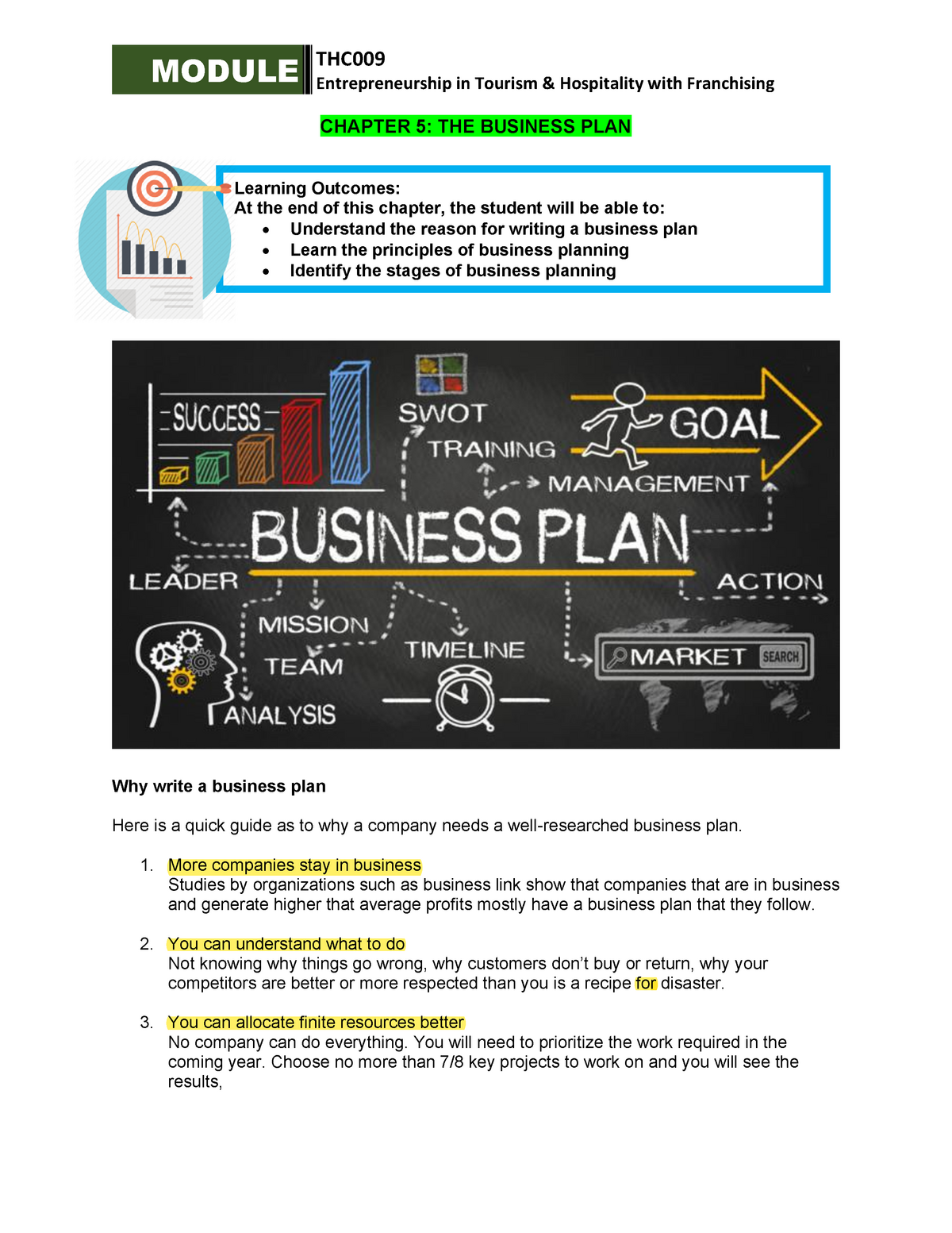 business plan in tourism and hospitality industry
