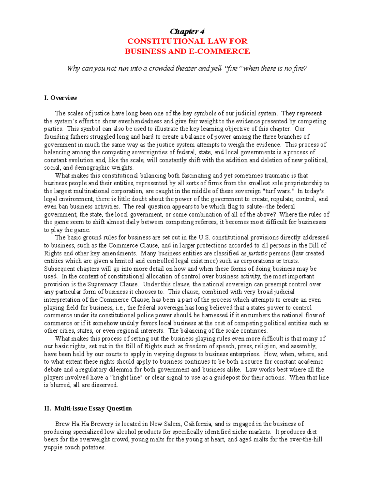 Ch04 Constitutional Law For Business and Chapter 4