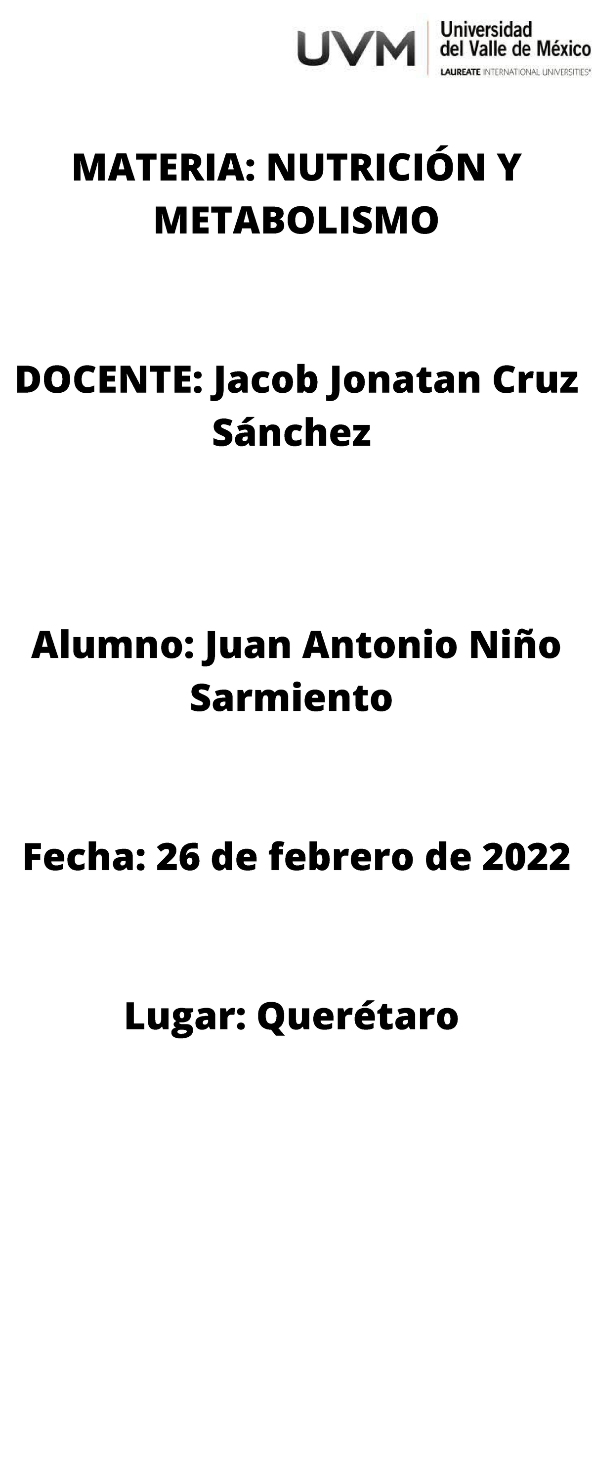 A4 Jans Apuntes Materia NutriciÓn Y Metabolismo Docente Jacob Jonatan Cruz Sánchez Alumno 7373