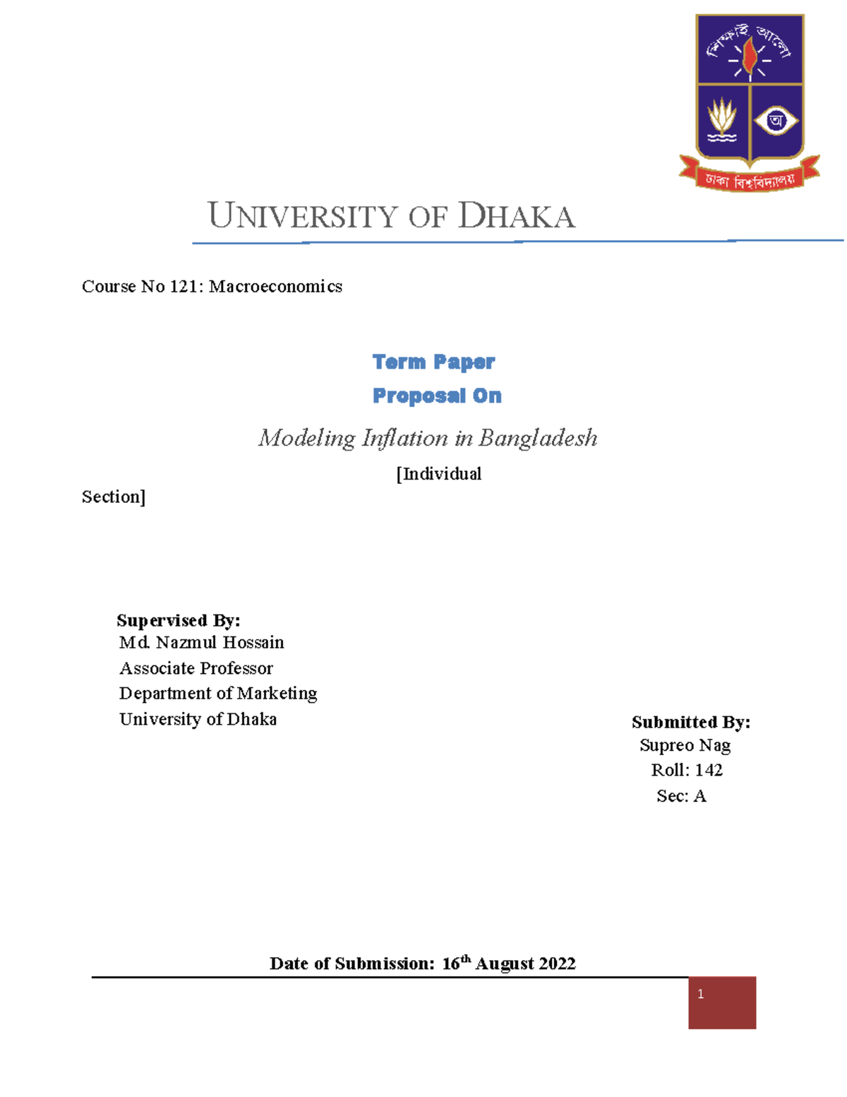 research proposal of dhaka university