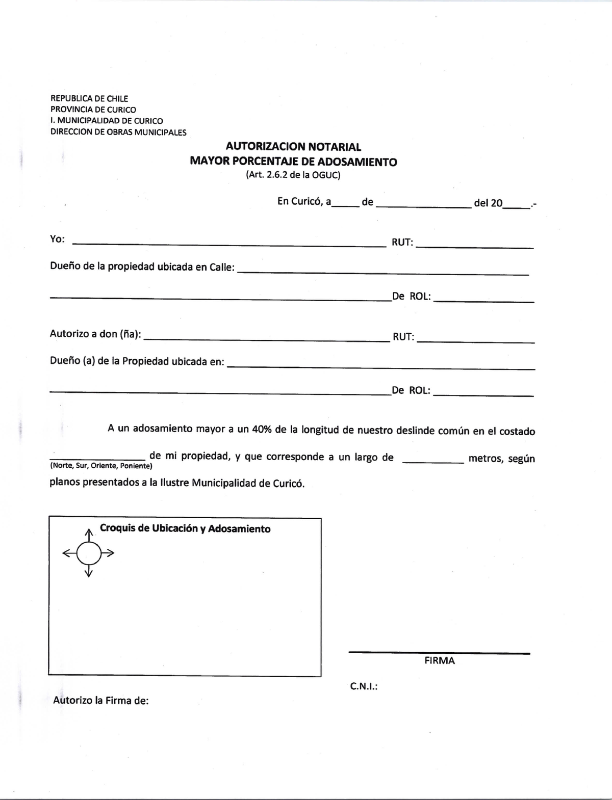 Autorizacion Notarial Mayor Porcentaje De Adosamiento Filiación Aspectos Fundamentales Y 9509