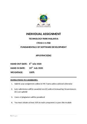 IDB Group Assignment PART 1 - GROUP ASSIGNMENT PART 1 CT042-3-1-IDB ...