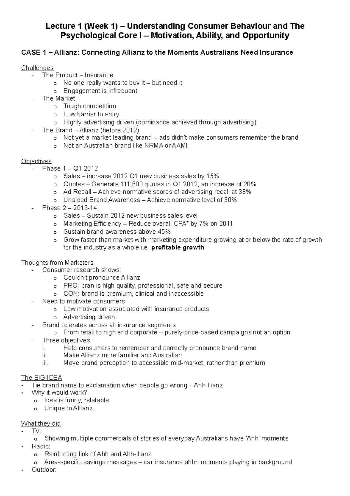 CB Lectures - all Cb lecture notes - Lecture 1 (Week 1) – Understanding ...