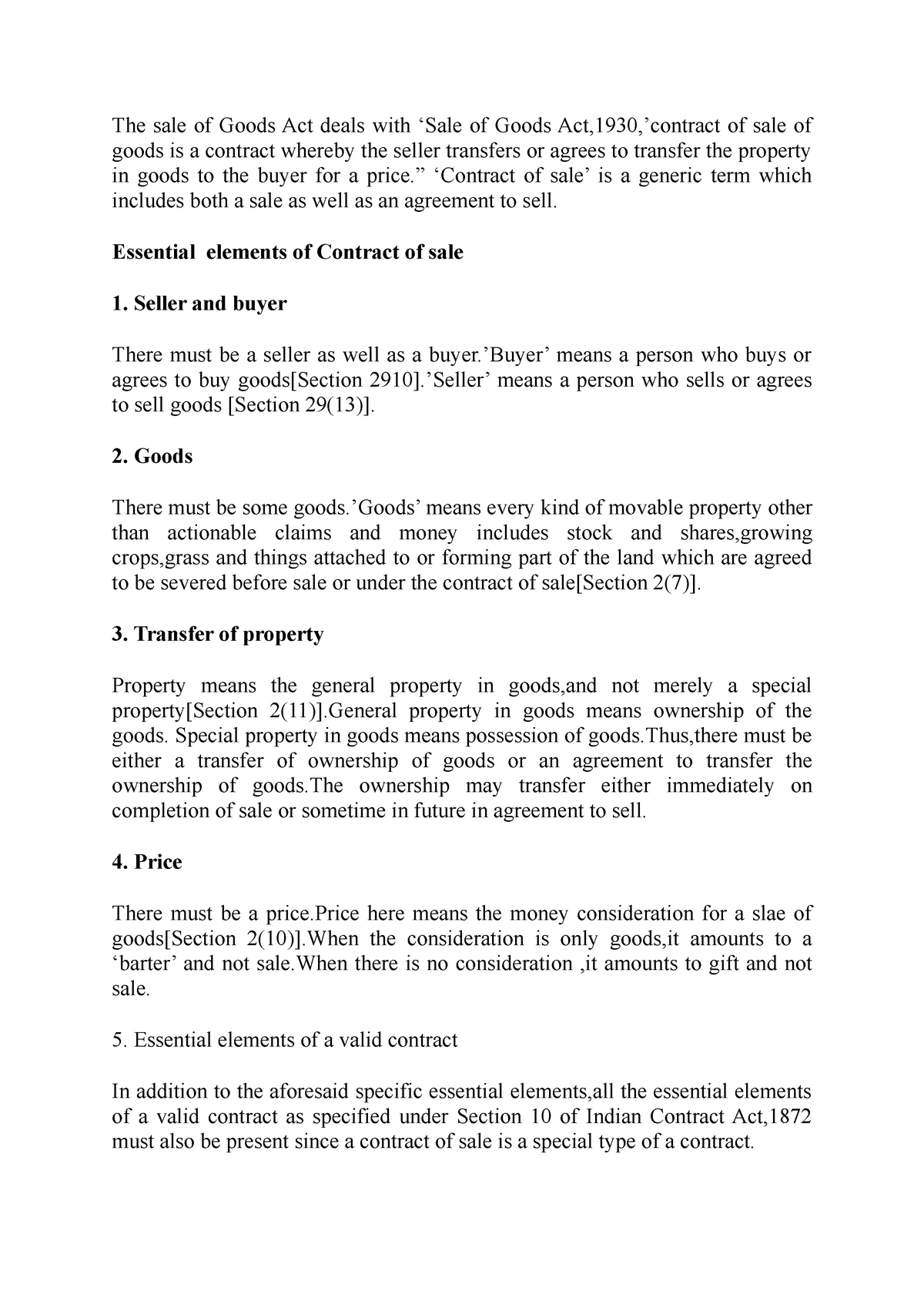 law-fam-summary-the-sale-of-goods-act-deals-with-sale-of-goods-act