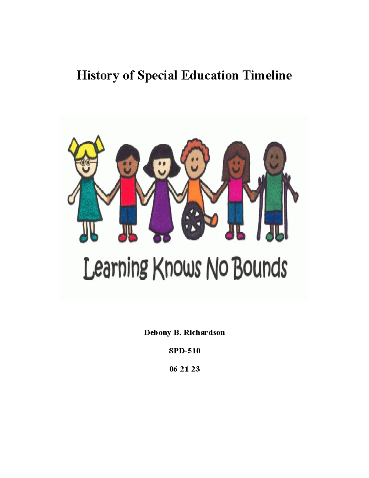 History Of Special Education Timeline - Richardson SPD- 06-21- Special ...