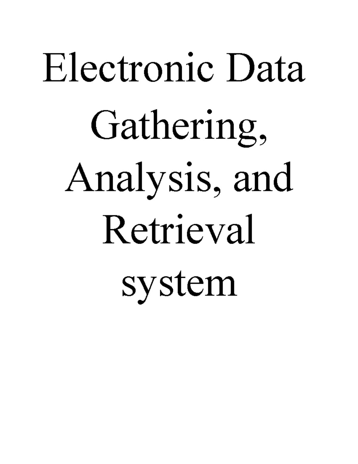 Edgar Electronic Data Gathering, Analysis, and Retrieval system