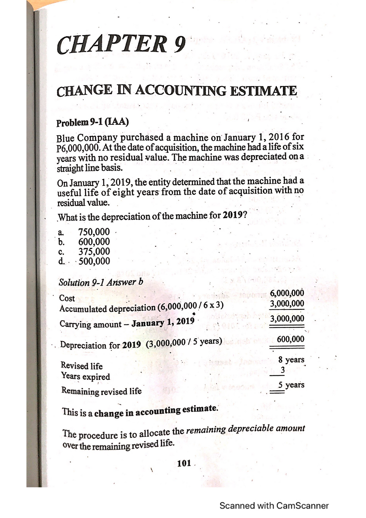 C9 Change In Accounting Estimate By Valix PRactice - Intermediate ...