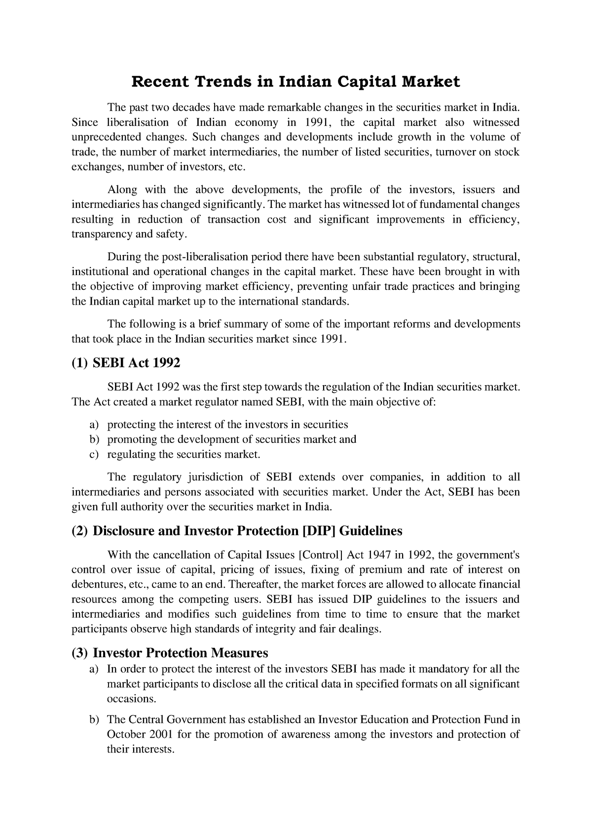 recent-trends-in-indian-capital-market-since-liberalisation-of-indian