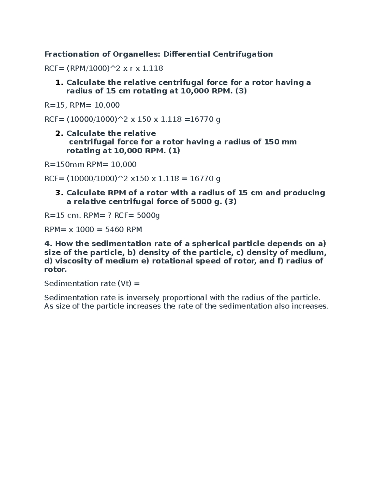 Biochem Lab fractionation 15 Fractionation of Organelles