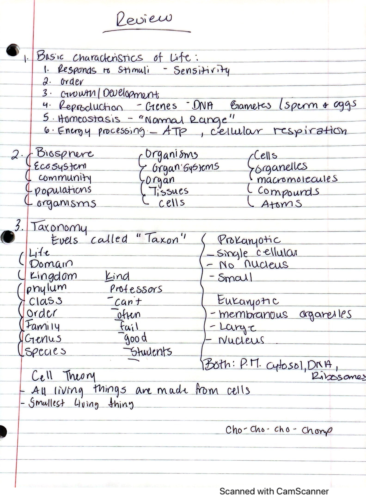 Notes - BIO 101 - Studocu