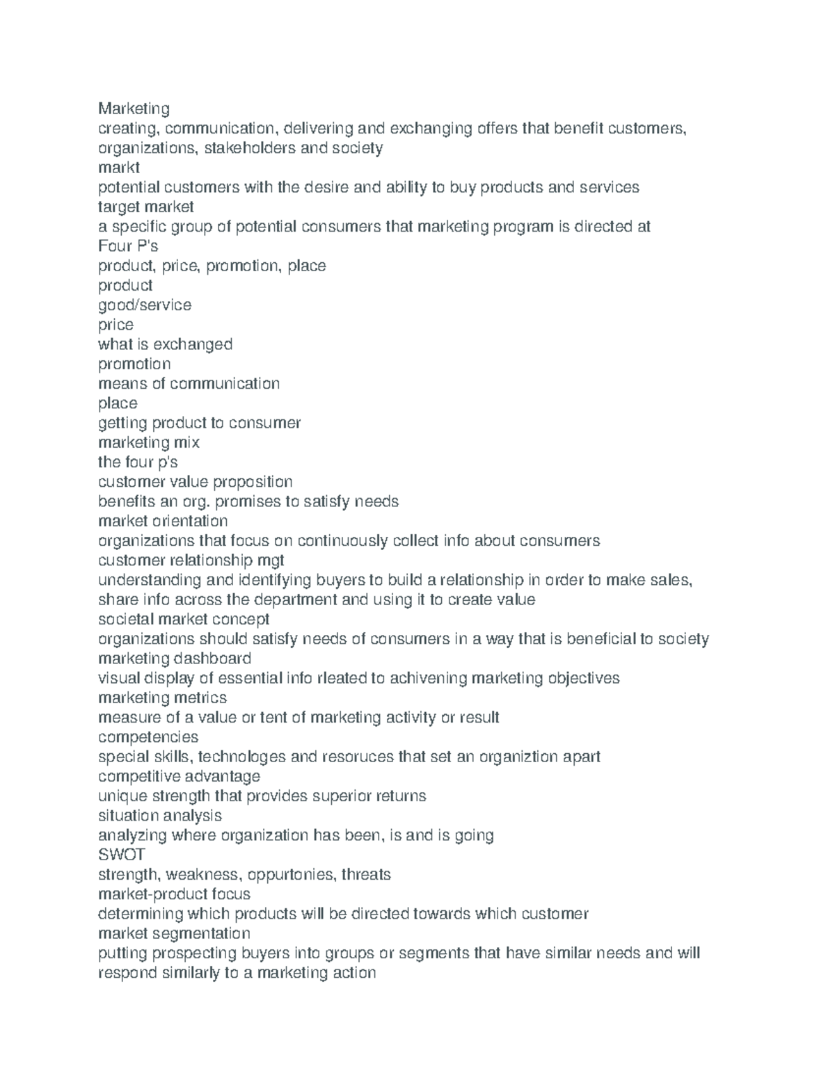 Marketing 2 - Lecture notes 2 - Marketing creating, communication ...