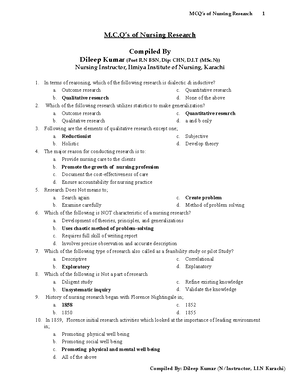 Solved MCQ Of Biostatistics Final - 1 M.C’s Of Biostatistics Compiled ...